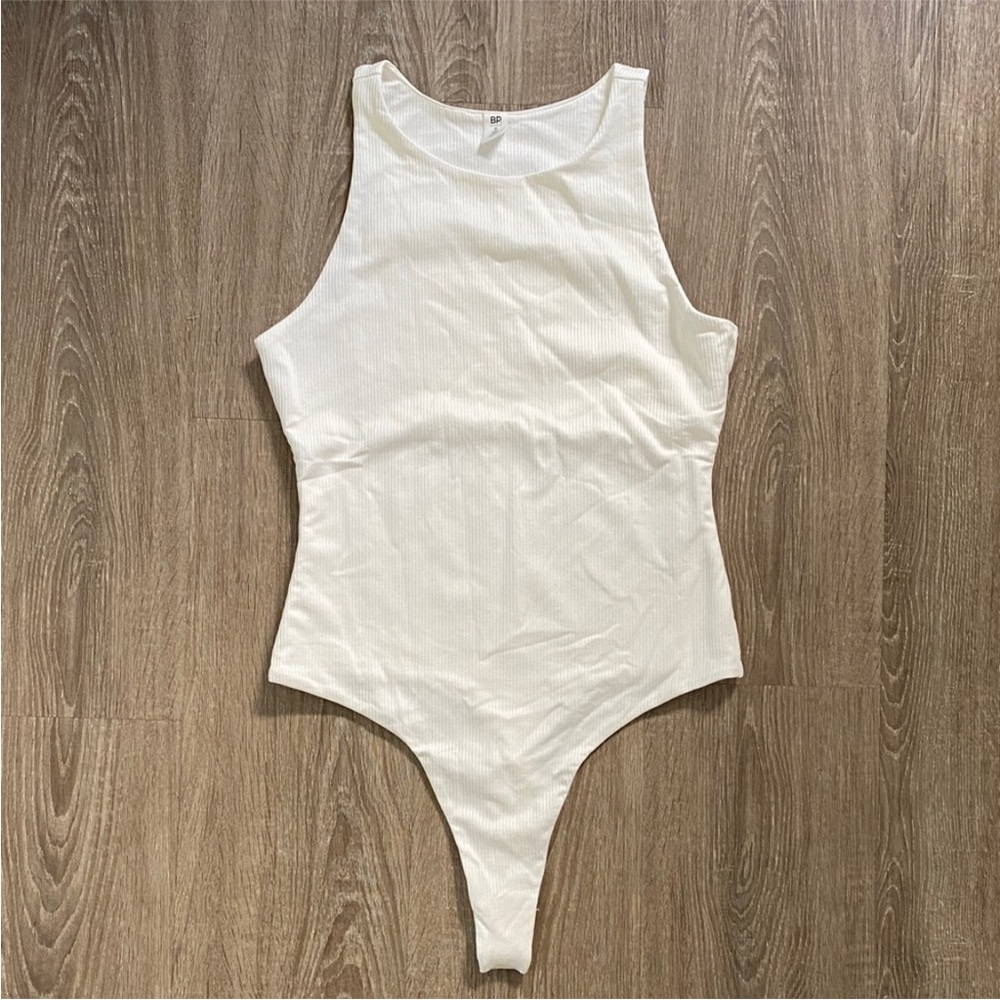 BP Ribbed White Tank Top